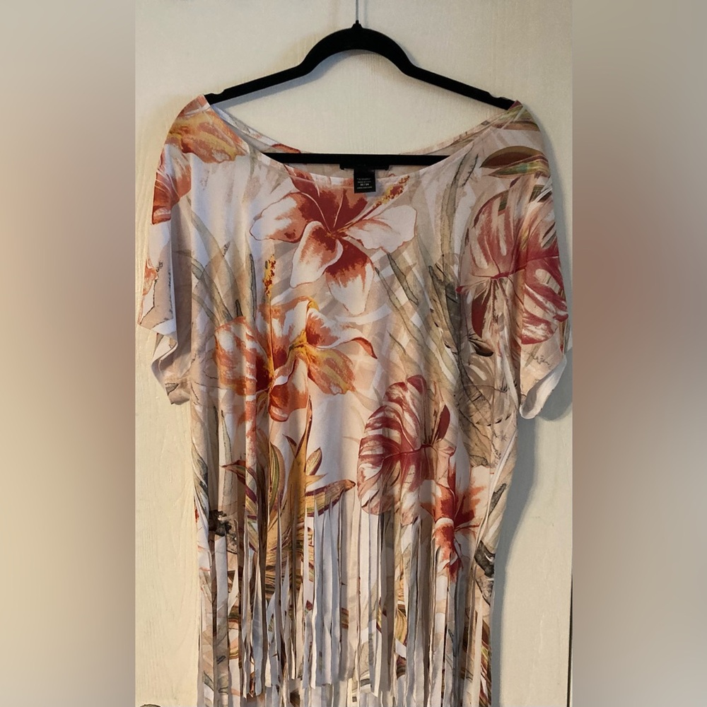 Ashley Stewart Orange Pleated Blouse